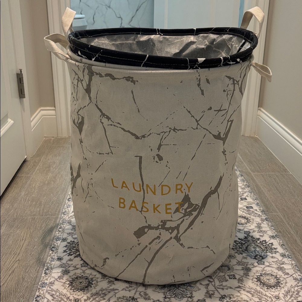 Marble Print 3 Collapsable Laundry Basket Set